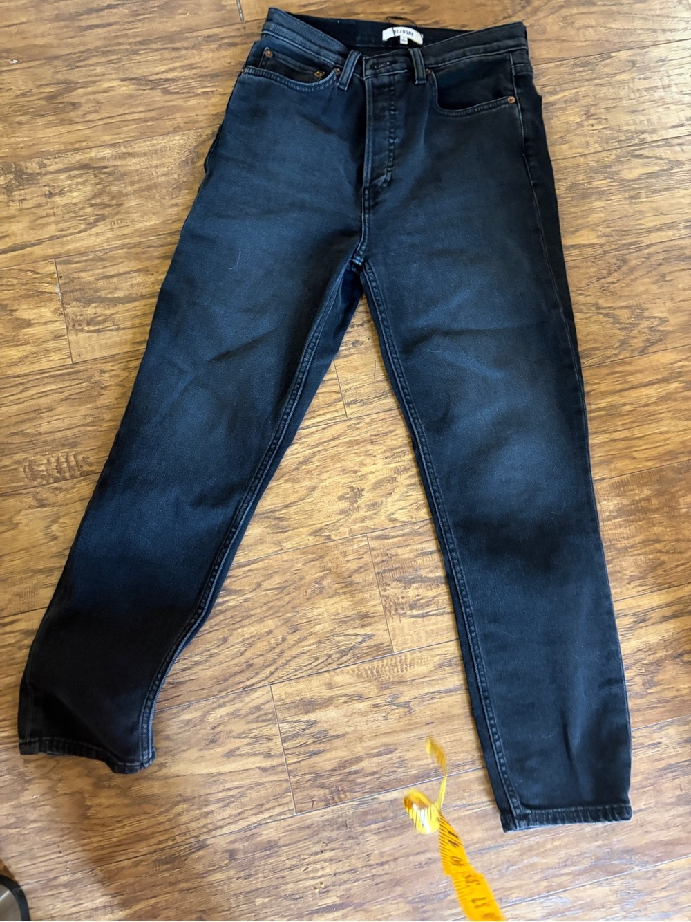 Womens Black Jeans - Classic Straight Fit Re/Done brand